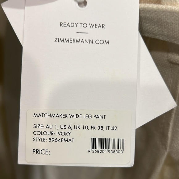 Zimmerman Matchmaker Wide Leg Pant - Picture 14 of 15